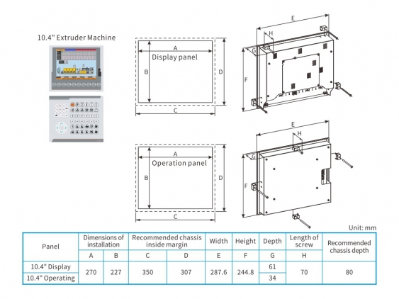 10.4" Extruder Machine HMI Controller
